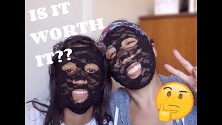 TRYING THE DERMOVIA LACE A PEEL MASK WITH MY DAUGHTER!