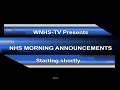 wnhs tv morning announcements 2 7 25