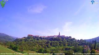 Buzet, Goričica, Pogled na Stari Grad 01-10-2017 Day HD TimeLapse