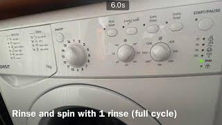 Indesit IWC71252W - rinse and spin - 1 rinse (full cycle)