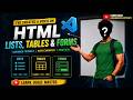 HTML Lists, Tables & Forms in 07 Minutes 🚀