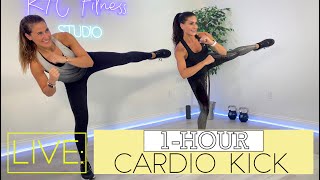 LIVE: 1-HOUR CARDIO KICK / 650+ CALORIE BURNER / EQUIPMENT OPTIONAL