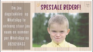 SPESIALE BEDERF - KAROO-KINDERS!