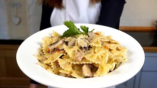 Pasta Funghi e Salsiccia Ricetta Facile e Gustosa!