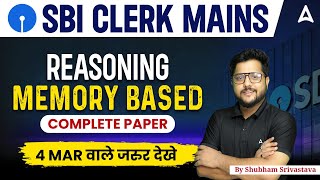 SBI Clerk Mains Reasoning Memory Based Paper Shift 1 | by Shubham Srivastava