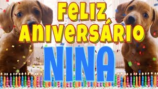 Feliz Aniversário Nina! (Cachorro Falando Engraçado) Parabéns Nina