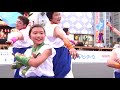 02　よさこい　旗振り 美人　草加駅前よさこいサンバフェスティバル　2018　おどる遊　Ｃ会場　ロータリー