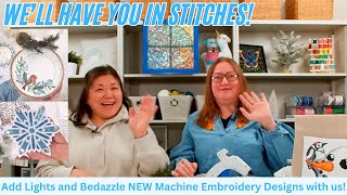 Join us to Add Lights and Bedazzle NEW Machine Embroidery Designs! | Quick Stitch Recap #crafts