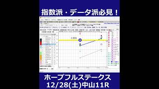 12/28(土) 中山競馬11R【ホープフルステークス】《中央競馬 指数グラフ・予想・攻略》#shorts