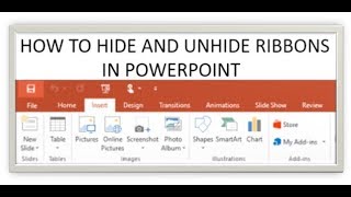 How To Hide and Unhide Your Ribbon In Powerpoint