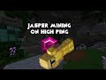 Jasper Mining Test on HIGH PING (Hypixel Skyblock)