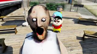 GTAV: Granny Attack Shinchan Doraemon Franklin in GTAV