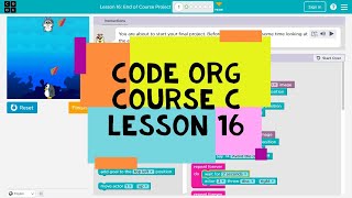 Code.org Course C Lesson 17 End of Course Project - Code org Lesson 16 Answers