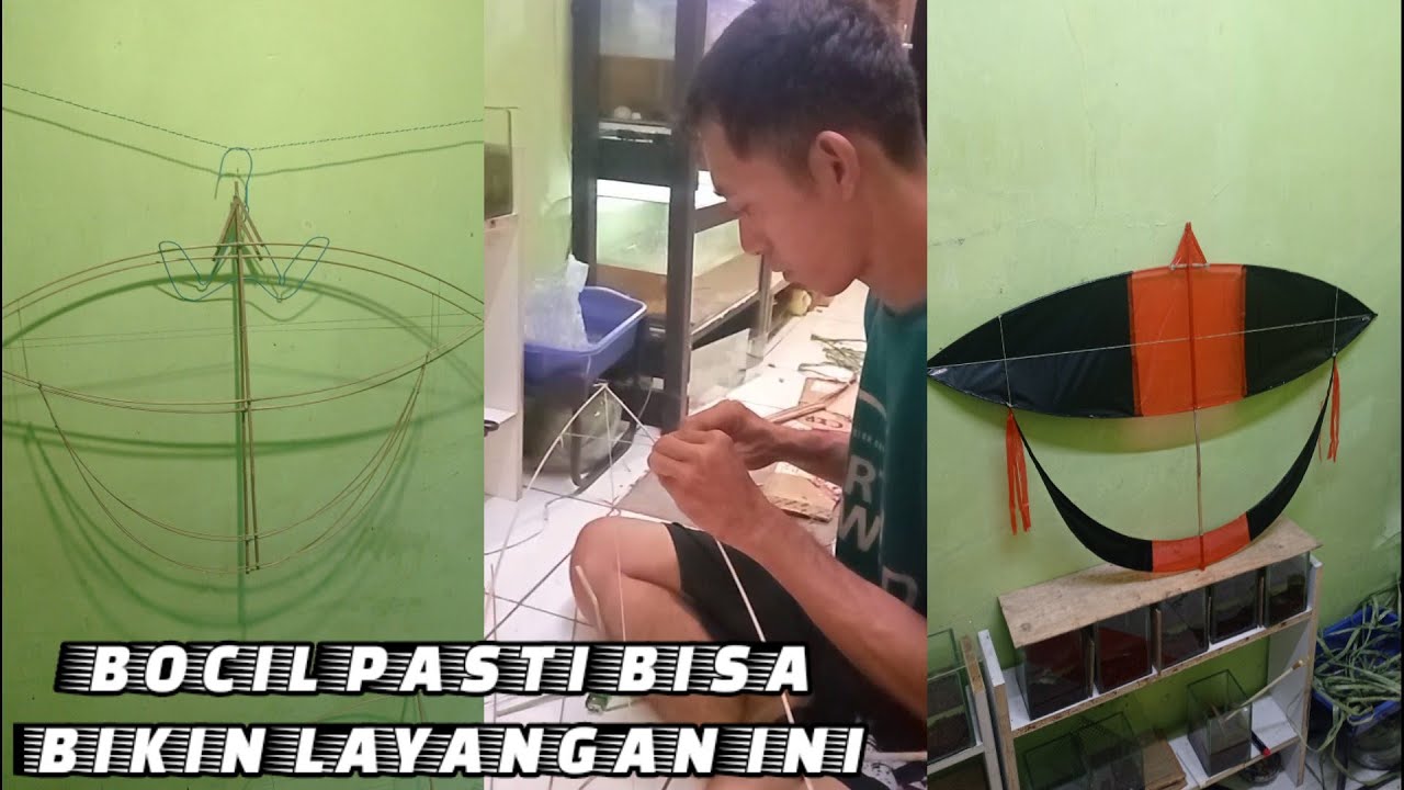 Proses Perakitan Kerangka Layangan Gapangan Wau Bulan #layangan - YouTube