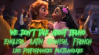 Disney Encanto We Don't talk About Bruno English, French, Spanish Live Performances Multilanguges