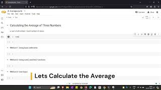 Python Tutorial: Calculate the Average of Three Numbers | Ray Vision