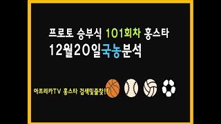 21 12월20일 홍스타 프로토 승부식 101회차 국농분석