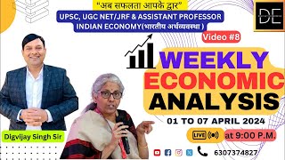 Weekly Economic analysis || Indian Economy Current Analysis for UPSC || NET JRF