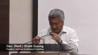 Gen (Retd) SHAKTI GURUNG SPEECH ON INDIAN GORKHAS