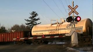 SOUTHBOUND SHOW! 6 CP trains on the MacTier Sub in Ontario on March 7-2012.