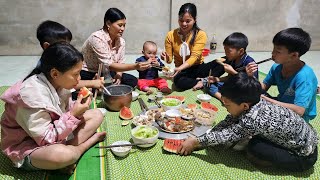 Harvest cabbage to sell - Take the children to a neighbor's house to play Tet - Lý Thị An