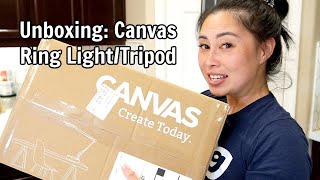 Unboxing a Canvas Lamp Mount / Tripod / Ring Light for Content Creators