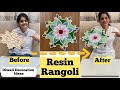 Resin Rangoli Making on MDF Wooden Base | Diwali Decoration Ideas | @tulsiresinstore | By Siddhi