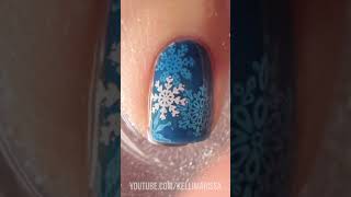 Mini snowflake nail art tutorial ❄️ #nailart #nails