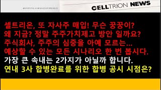 (셀트리온 필독 영상)WHY? 셀트리온 회사는 3차 자사주 매입 공시를 발표했을까요? 회사도 주주들이 원하는 것이 셀트리온3형제 3사 합병 공시라는 것을 충분히 인지하고 있는데..