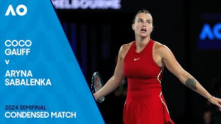 Coco Gauff v Aryna Sabalenka Condensed Match | Australian Open 2024 Semifinal
