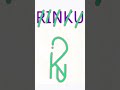 rinku name logo on public demand shorts logo art logodesign anime mixmasalatech