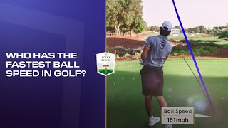 Who has the Fastest Ball Speed in Golf? | 2022 DP World Tour Championship
