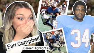 New Zealand Girl Reacts to EARL CAMPBELL CAREER HIGHLIGHTS!!!