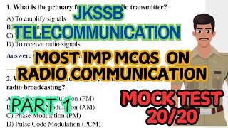 Jkssb telecommunication | important mcqs on Telecommunication | jkp constable | jkpsi | jkpsc