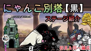 にゃんこ別塔【黒】 1階～最上階 全ステージ紹介＆初見攻略 / 同一編成で攻略　【にゃんこ大戦争/The Battle Cats】