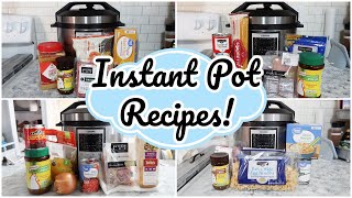 4 DUMP \u0026 GO INSTANT POT RECIPES! EASY PRESSURE COOKER DINNER IDEAS!