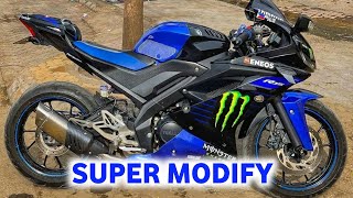 yamaha r15 v3 monster energy edition modified 🔥 @The_Flashrider