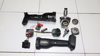 BONGKAR gerinda baterai  BRUSHLESS  JLD tool (Beneran Brushless )