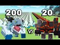 200 Frostmaw Vs 20 Netherite Monstrosity | Minecraft