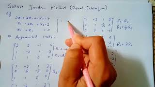Gauss Jordan Elimination Method |Reduced Row Echelon Form |System of linear equations