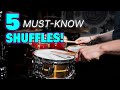 DRUM LESSON: 5 Must Know Shuffle Grooves!