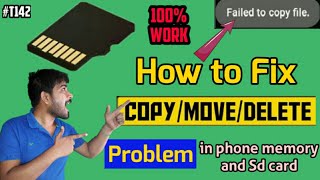 How to solve failed to delete¦move problem in memory card¦failed to delete files¦formate memory card