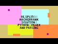 RE.SPLIT() | HACKERRANK SOLUTION | PYTHON | REGEX AND PARSING