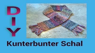 Stricken : Kunterbunter Schal / Anleitung