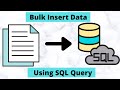 95 How to import a csv file into SQL Server using bulk insert SQL query