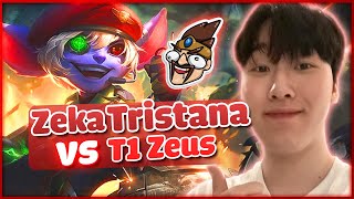 Zeka Stream | Hle Zeka Tristana Mid vs T1 Zeus Aatrox Top