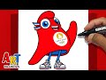 How To Draw Paris 2024 Olympic Games - PHRYGE MASCOT, France 🇫🇷