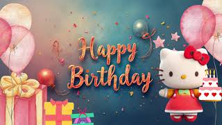 HELLO KITTY BIRTHDAY SONG VIDEO BACKGROUND🎀 Perfect for Sanrio Lovers