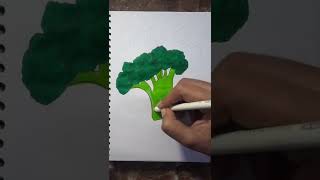 #Shorts/// #Broccoli. #howtodrawbroccoli. #Broccolidrawing...#youtubeShorts