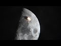 Asteroid falling on the moon